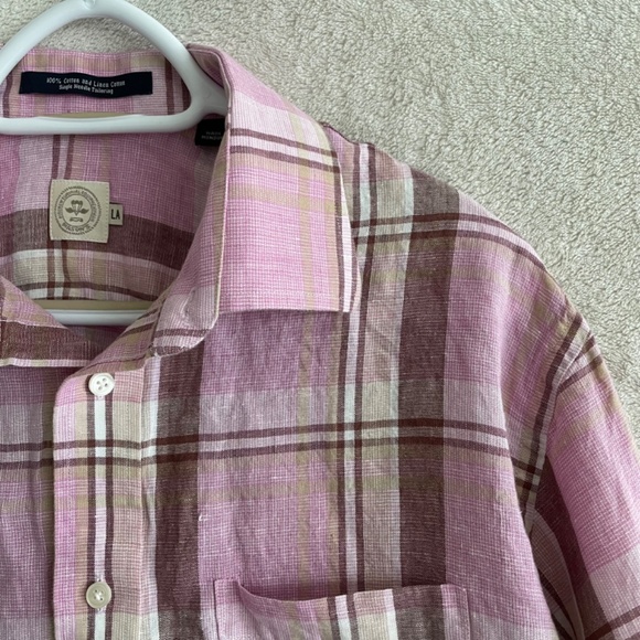Mason’s of Italy Cotton and Linen Cotton Button-Down Shirt. - Picture 5 of 7